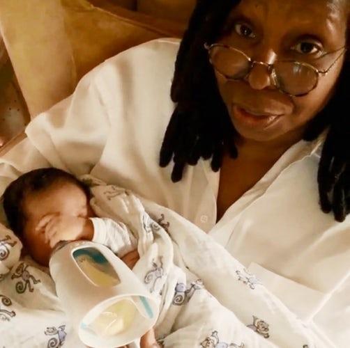 **[Whoopi Goldberg](http://www.nowtolove.com.au/tags/whoopi-goldberg|target="_blank"):** At only 61, Whoopi is not only a grandmother but a great-great-grandmother! "Everyone meet the new addition to my family Charli Rose," she wrote on Instagram.