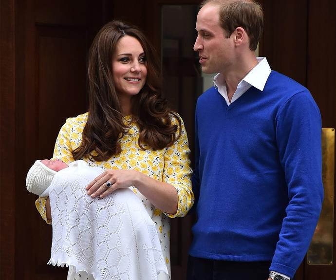 The Duke and Duchess of Cambridge with Princess Charlotte, born May 2, 2015.