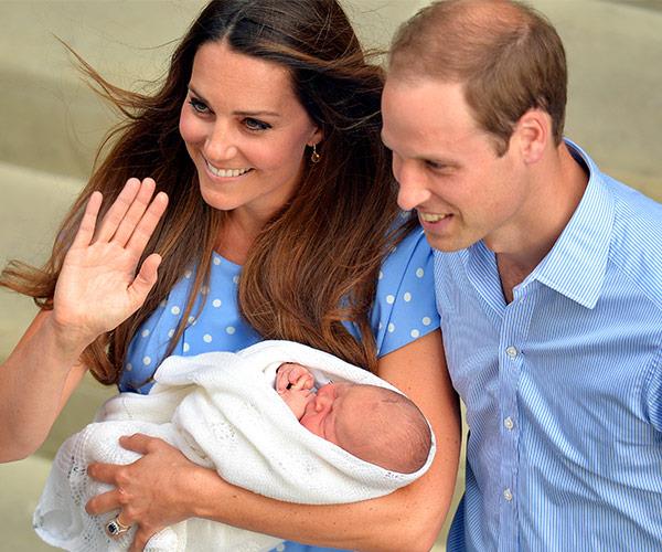 Back to the very beginning! Prince George when he was just a few hours old.