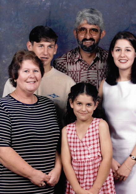 Anne, Glenn and their three children before she passed away in 2002.