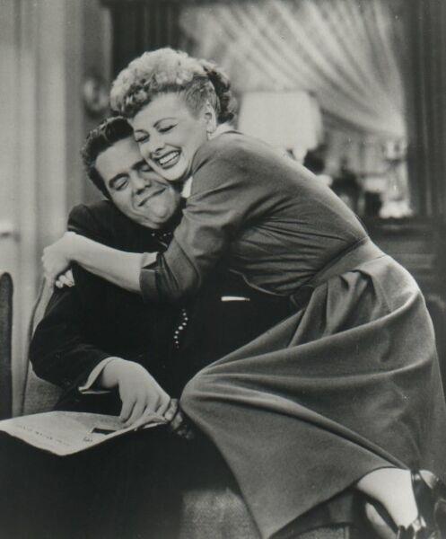 **Ricky and Lucy Ricardo -** ***I Love Lucy*** 
<br><br>
Although this sitcom ended in the 50s, the romance between Ricky (Dei Arnaz) and Lucy (Lucille Ball) is still something we admire today (and watch reruns of). Lucy was a mischievous redhead who drove her ambitious Cuban American husband crazy with her various antics. Through the birth of their child and a move to Hollywood, this couple were both charming and hilarious.