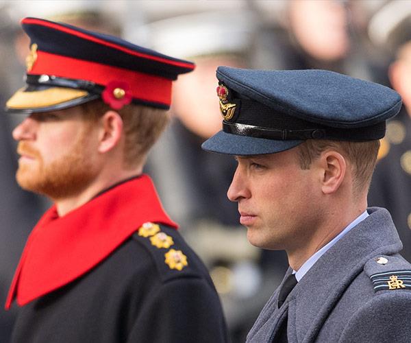 Prince Harry and Prince William were there to support their father.