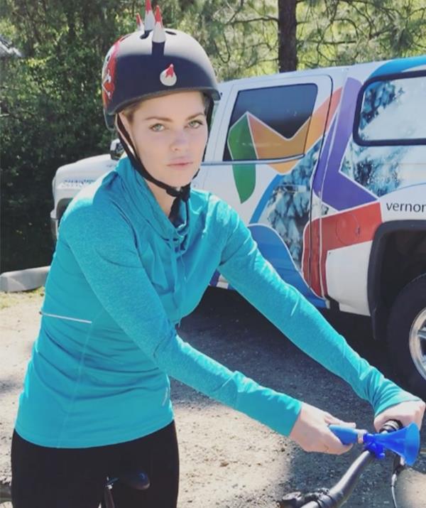 Looking good, Soph! Don't be fooled, Sophie doesn't play around when it comes to breaking a sweat. Cycle away, honey!