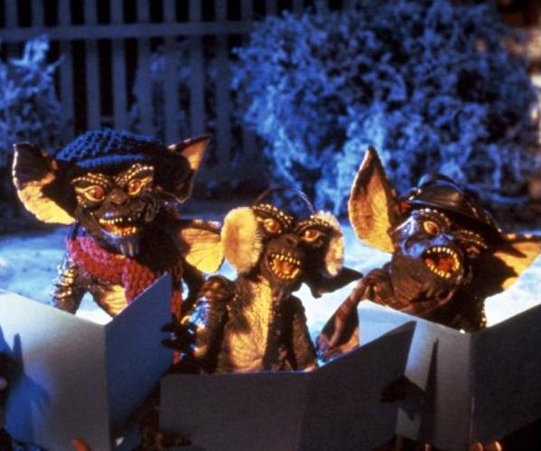 **Gremlins (1984):** 
<br><br>
A ho ho horrifying Christmas gift gone wrong, these creepy creatures are very temperamental. When Billy is gifted a Gremlin on Christmas Eve he breaks all the rules – no water, no light and no food after midnight – and has to face the frightful consequences.