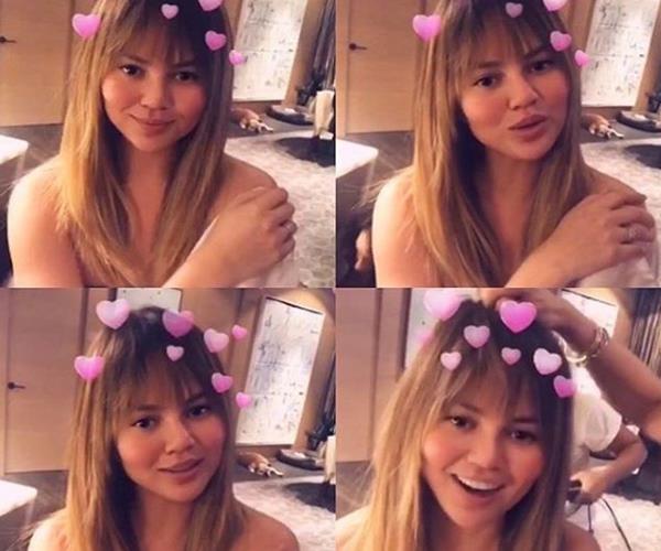 Chrissy Teigen chopped one of the most demanding styles into her hair - a fringe! Taking to Instagram, Chrissy posted a video showing off her super-cute cut. "I did it!" she captioned the post.