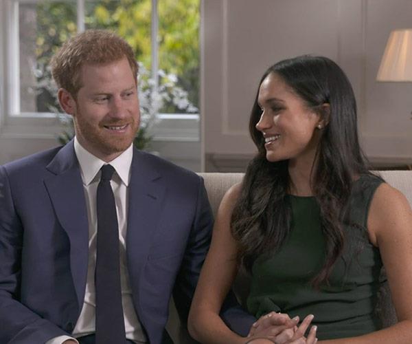 The happy couple didn't let go of each other's hands throughout the entire interview.