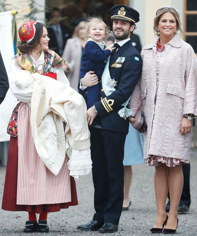 Princess Sofia opted for a classically Swedish outfit for the special occasion.
