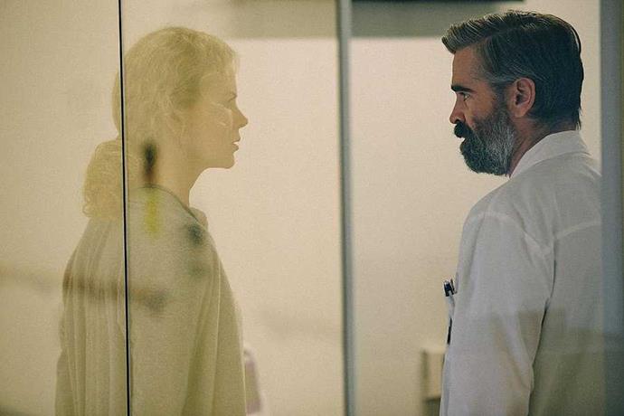 **The Killing Of A Sacred Deer**
After The Beguiled comes this year's second (and arguably best) Colin Farrell – Nicole Kidman billing. *The Killing Of A Sacred Deer*, arthouse director Yorgos Lanthimos' second English-language film, is surreal and harrowing, its humour pitched even blacker than his 2015 sleeper hit The Lobster. Farrell is a seemingly successful surgeon who attempts to welcome a clearly troubled teen, played by *Dunkirk*'s Barry Keoghan, into his picture-perfect family. What follows is a dreamily shot and unbearably visceral riff on the Greek tragedy of Iphigenia – with the added bonus of the scene-stealing Alicia Silverstone comeback we've been waiting for since the '90s.