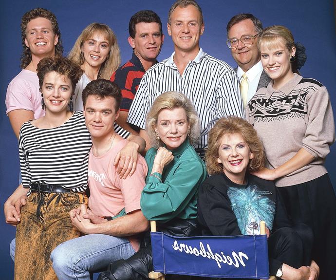 **Helen Daniels passes away:**
Iconic *Neighbours* character Helen (**Anne Haddy**) died in 1997 after an illness. At the time, Anne had portrayed the character for more than 10 years. During the touching scenes, Helen returned home from hospital and was watching a video of Charlene (**Kylie Minogue**) and Scott's (**Jason Donovan**) wedding on the couch, surrounded by friends, when she passed away.