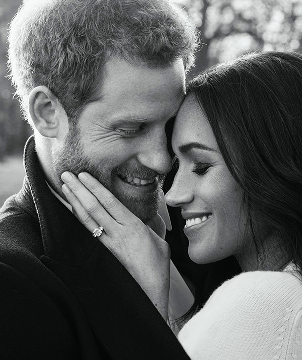 Harry and Meghan were the definition of loved-up in their engagement photos. *(Image: Instagram @kensingtonroyal)*