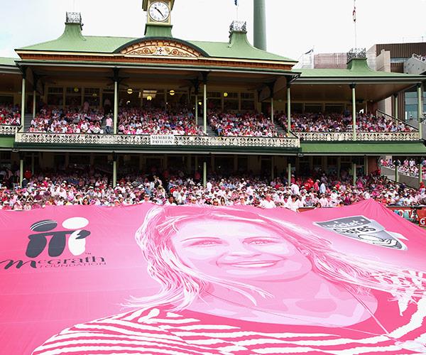 Pink was Jane's favourite colour and each year for the  past 10 years the SCG has  blazed with the colour in a heartwarming celebration of her life and legacy.