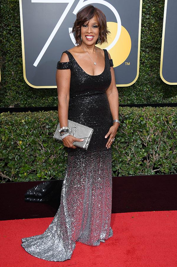 Gayle King packs a punch with this sparkly dress.