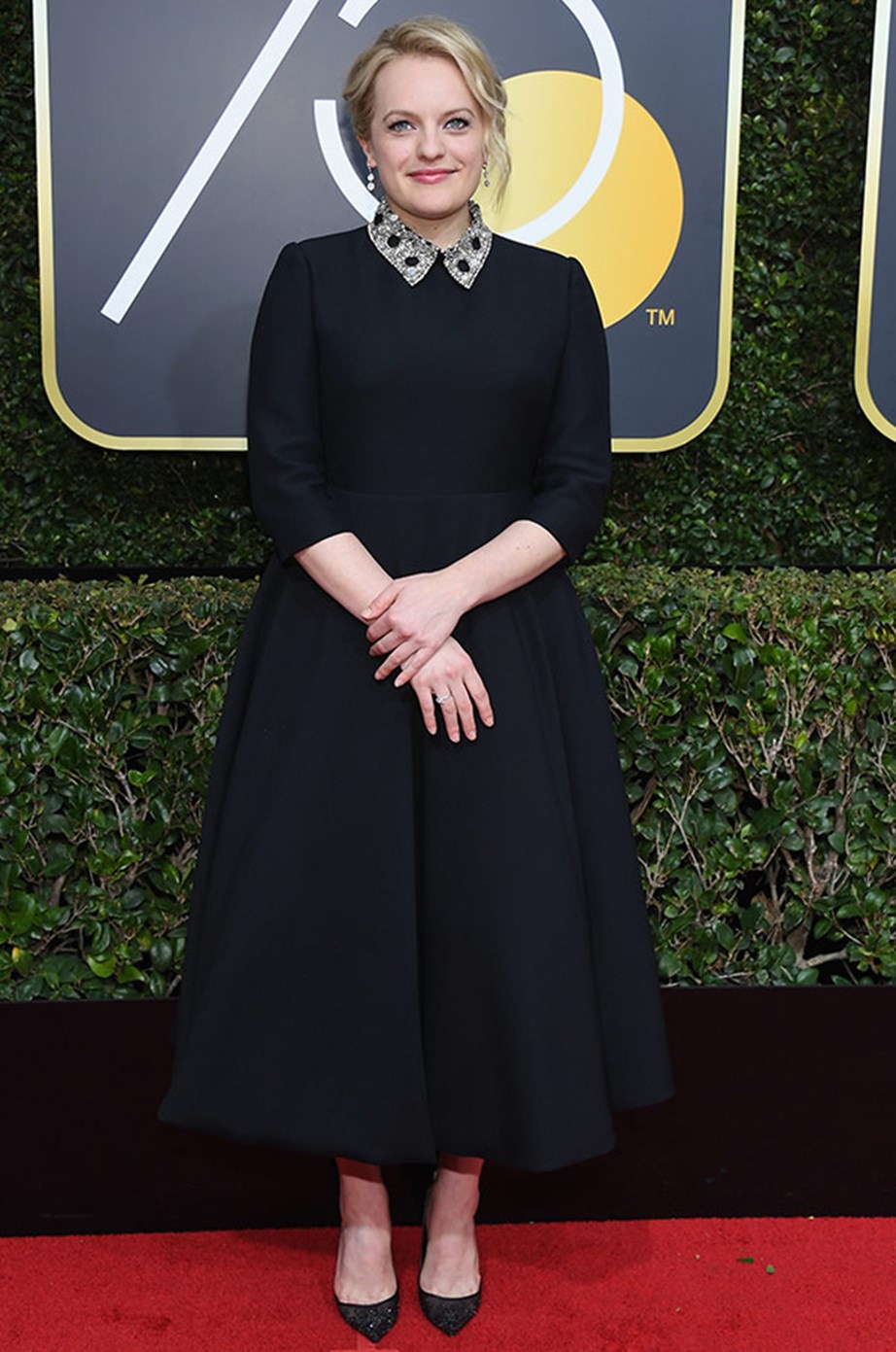 Elizabeth Moss, who is nominated for an award for her role in A Handmaid's Tale.