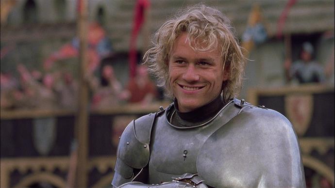 ***A Knight's Tale (2001)***: In his first lead role, Heath was a young peasant named William who pretended to be his deceased master in jousting battles in order to become a knight. Heath went on to star in a lot of period films – we bet he had a love for the costumes!
