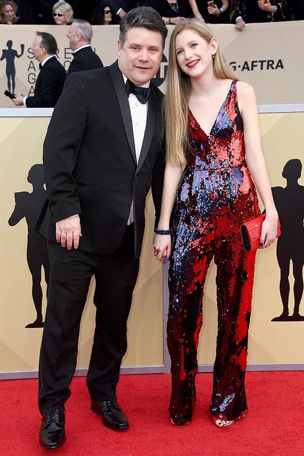 *Stranger Things* actor Sean Astin brings along his daughter Alexandra for the night.