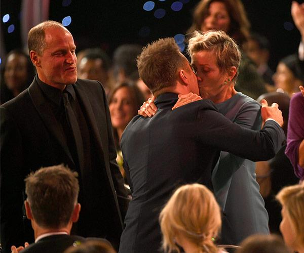Hugs (and kisses from Frances McDormand) all round for Sam!