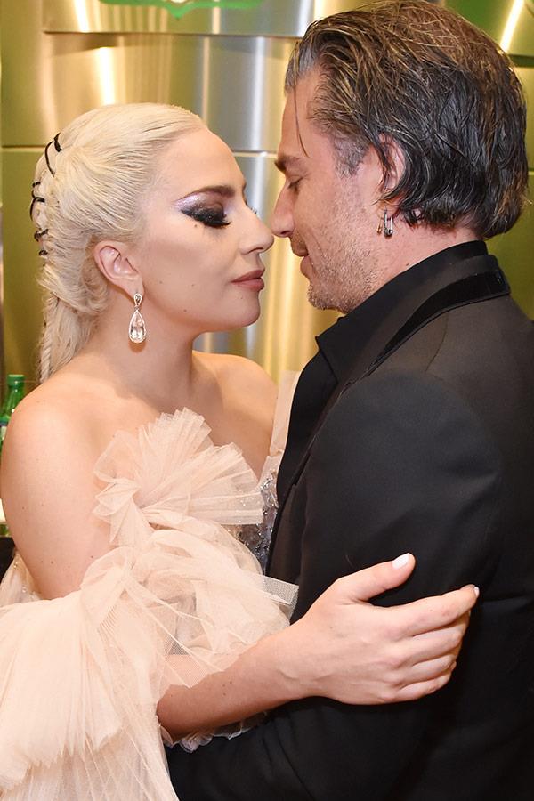 She's in love! Lady Gaga shares a precious moment with her man Christian Carino.