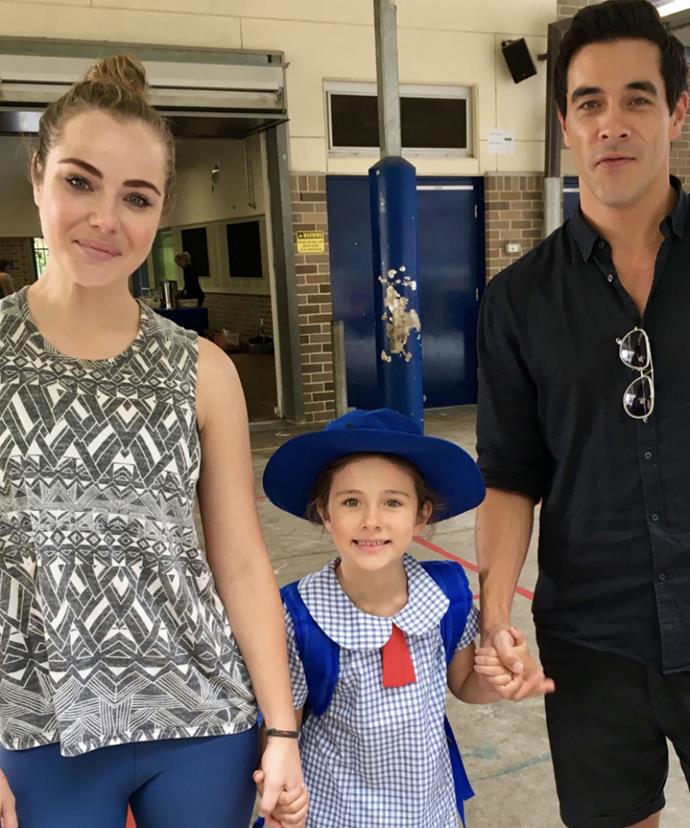 James and Jess, who split after six years together, both attended their daughter's first day of big school. *(Image: __jamesstewart__ / Instagram)*