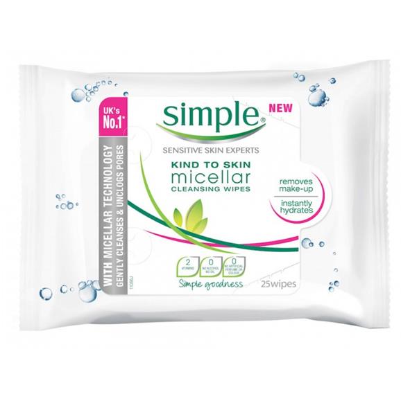 Face wipes forumlated using micellar water are less drying on the skin. Simple Kind To Skin Micellar Cleansing Wipes $7.99, from [Priceline](https://www.priceline.com.au/simple-kind-to-skin-micellar-cleansing-wipes-25-wipes|target="_blank"|rel="nofollow").