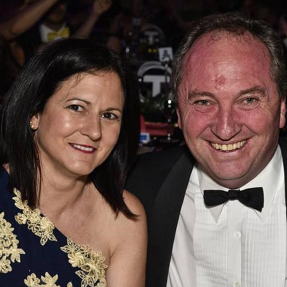 [Barnaby Joyce](https://www.nowtolove.com.au/news/latest-news/barnaby-joyce-political-career-up-in-the-air-44920|target="_blank"), pictured here with his now-ex wife Natalie, had an extra-marital affaitr with his media advisor, Vikki Campion, prompting the PM to ban all ministers from sleeping with their staff.
