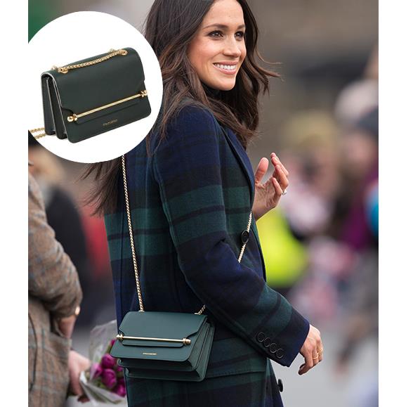It's the Meghan effect! The soon-to-be royal's Strathberry handbag sold-out after her appearance in Scotland.
