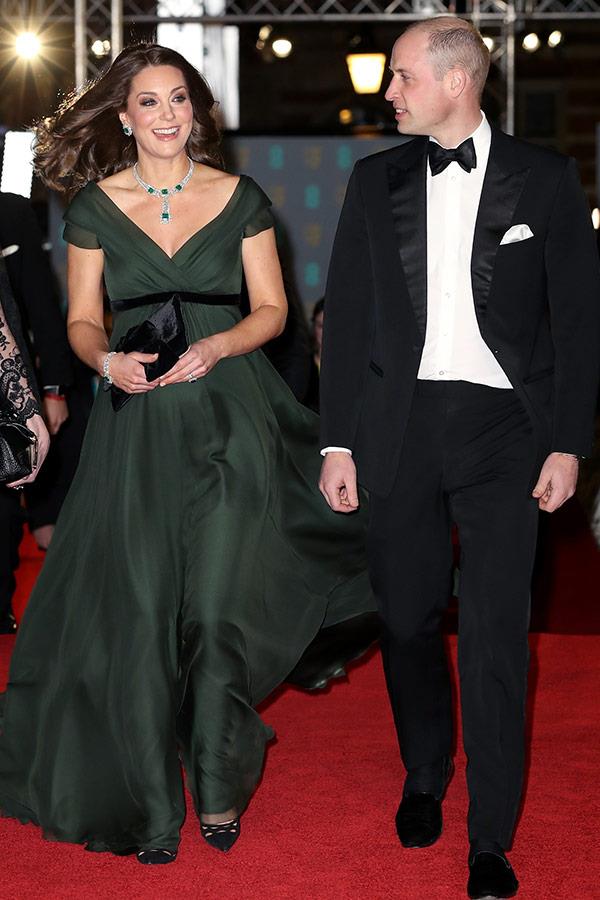 In the early months of her pregnancy, Duchess Catherine suffered from Hyperemesis Gravidarum. But the royal, pictured at the BAFTAs in London, soon recovered and returned to her busy work schedule.