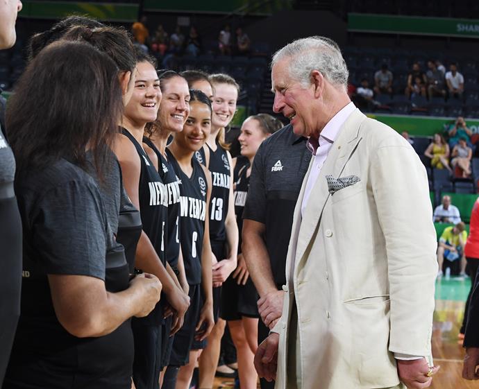 "After the game the Prince joined the players and met the incredible Lauren Jackson, one of the finest women's basketballer of all time."