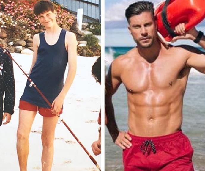 *The Bachelor* star and fitness guru Sam Wood is completely unrecognisable in this throwback he shared on social media. Calling himself a "skinny kid" the now-buff dad took the opportunity to explain how would feel self-conscious because of his slight frame. "When I tell people I used to be incredibly skinny and it was something I was really conscious of I don't think they understand or believe me," he wrote. Sam started training to gain weight not to lose it and in doing so says he's discovered his confidence.