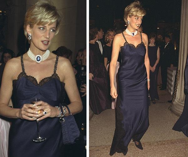 Princess Diana at the 1996 Met Gala.