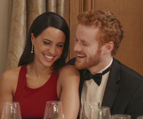(Parisa Fitz-Henley and Murray Fraser star as Meghan and Harry in this telemovie.