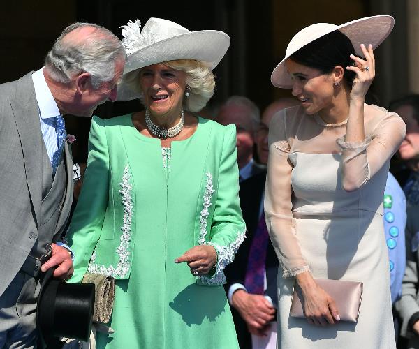 She shared the funny moment with her new in-laws -- Charles and his wife Camilla, the Duchess of Cornwall.
