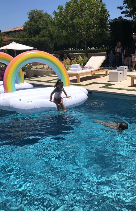 North and Penelope making a splash at their uber-luxe birthday party!