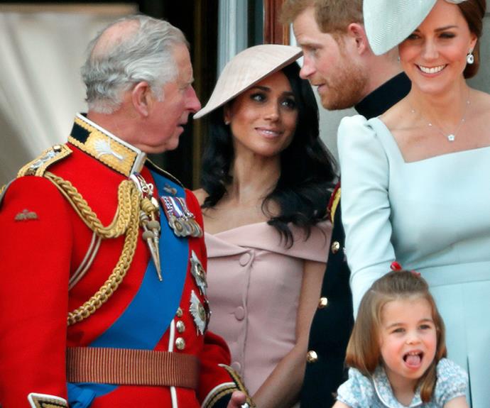 Meghan lets Harry know she is nervous during her first appearance on the Balcony.