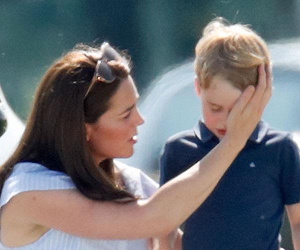 Kate comforts a weeping Prince George.