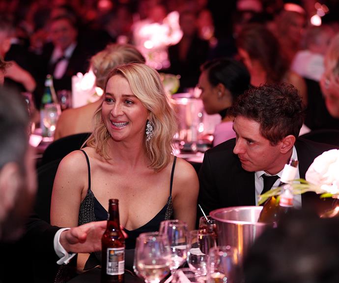 Smiley Asher Keddie chats to her screen star colleagues.