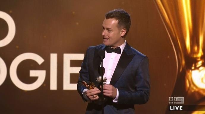 Grant Denyer wins the Gold Logie! In a raw, emotional moment for the *Family Feud* host, Grant is brought to tears by the win, dedicating his trophy to his wife, Cheryl.