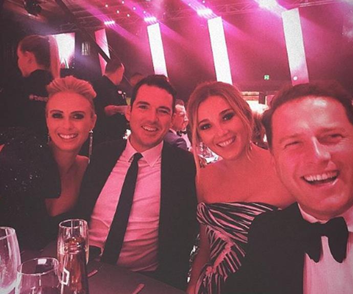 "Logies with the fam bam," Jasmine captured this snap of her future in-laws, Karl's brother Peter Stefanovic and his wife, journalist Sylvia Jeffreys.