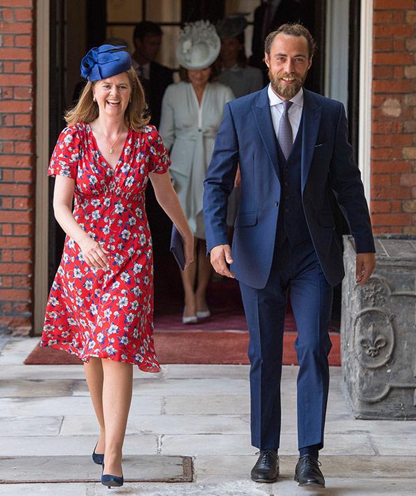 James Middleton joins Prince Louis' godmother, Lady Laura Meade.