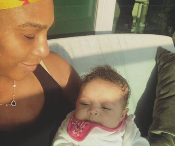 Serena and baby Alexis Olympia Ohanian Jr.