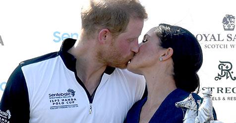 Meghan Markle and Prince Harry shared a sweet kiss at the polo