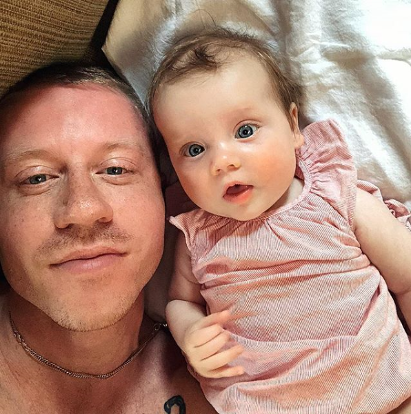 Musician Macklemore (Ben Haggerty) and wife Tricia Davis welcomed their second daughter, Colette Koala, in May. This blue-eyed cutie is a little sister to two-and-a-half-year-old Sloane Ava.