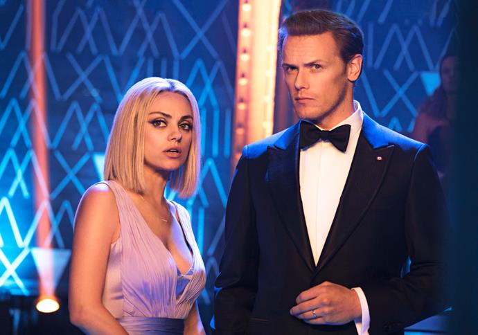 Mila Kunis and Sam Heughan star in *The Spy Who Dumped Me.*