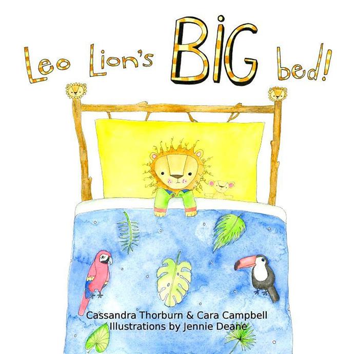 Cass and her friend Cara are making their children's book debut with *Leo Lion's Big Bed*!