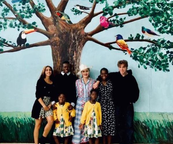 Mum of six: Madonna's children are 21-year-old Lourdes Leon, who she shares with ex Carlos Leon, 18 year-old Rocco Ritchie, from her marriage with ex Guy Ritchie, and adopted children Mercy James and David Banda, both 12, and five-year-old twins Estere and Stella.
