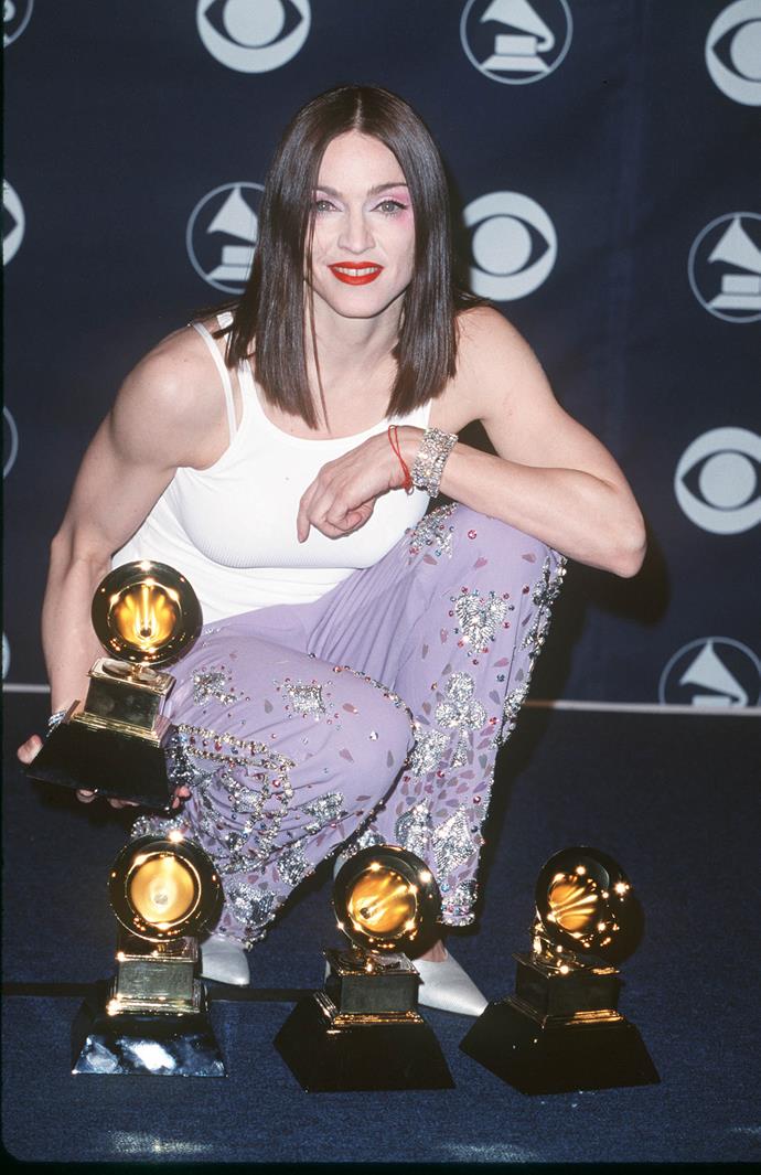 The *Like A Prayer* hitmaker cleaned up at the 41st Grammy Awards in 1998.