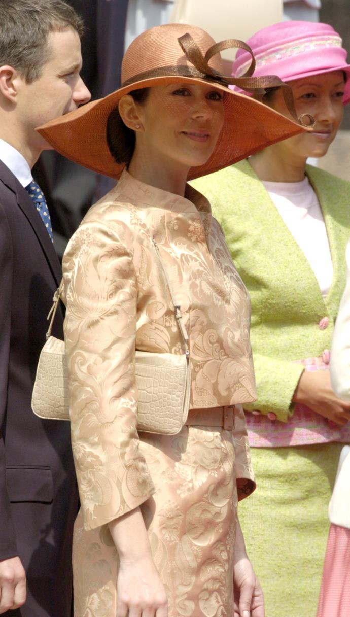 **May 2004, Christiansborg**
<br><br>
We've noticed Mary is partial to an all-beige palette, but this time it took a slightly warmer turn into orange territory.