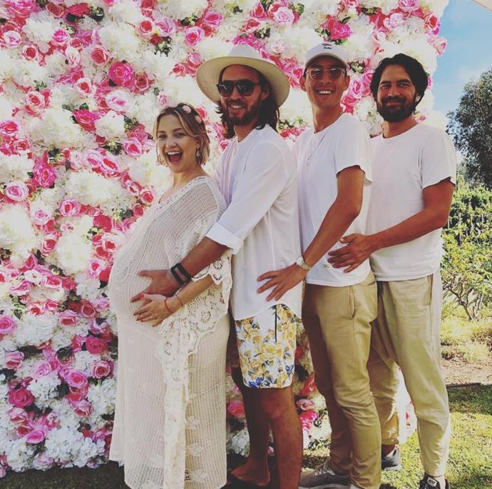 Kate accompanied by partner Danny Fujikawa and his two brothers, Brady and Michael.