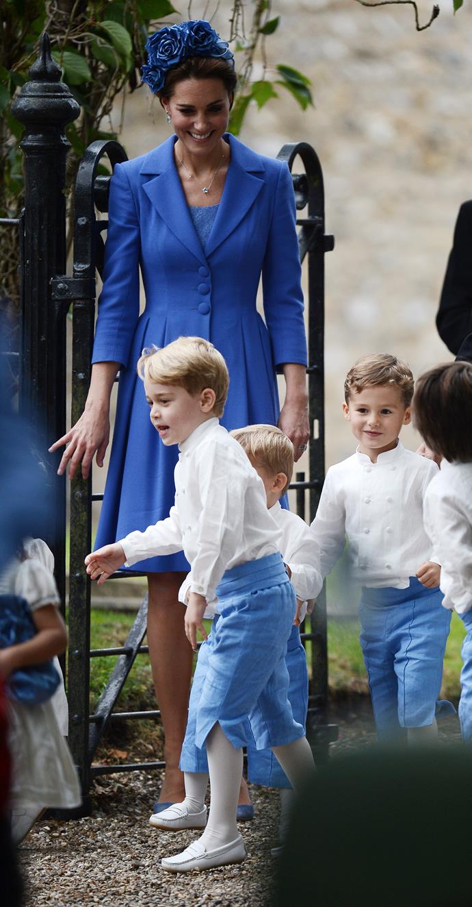 Kate was clearly amused by her eldest son's behaviour. *Image: Australscope*