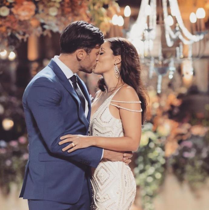 The pair confessed their love in 2015 on *The Bachelor Australia.* *(Image: @snezanawood Instagram)*
