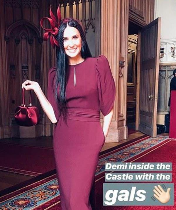 Designer Stella McCartney shared a picture of Demi Moore from inside the castle. *(Source: Instagram/stellamccartney)*